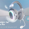 RGB Gaming Headset with 7.1 Surround Sound and Detachable Microphone