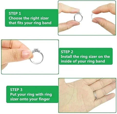 Invisible Ring Size Adjuster Set - 8 Pack for Loose Rings
