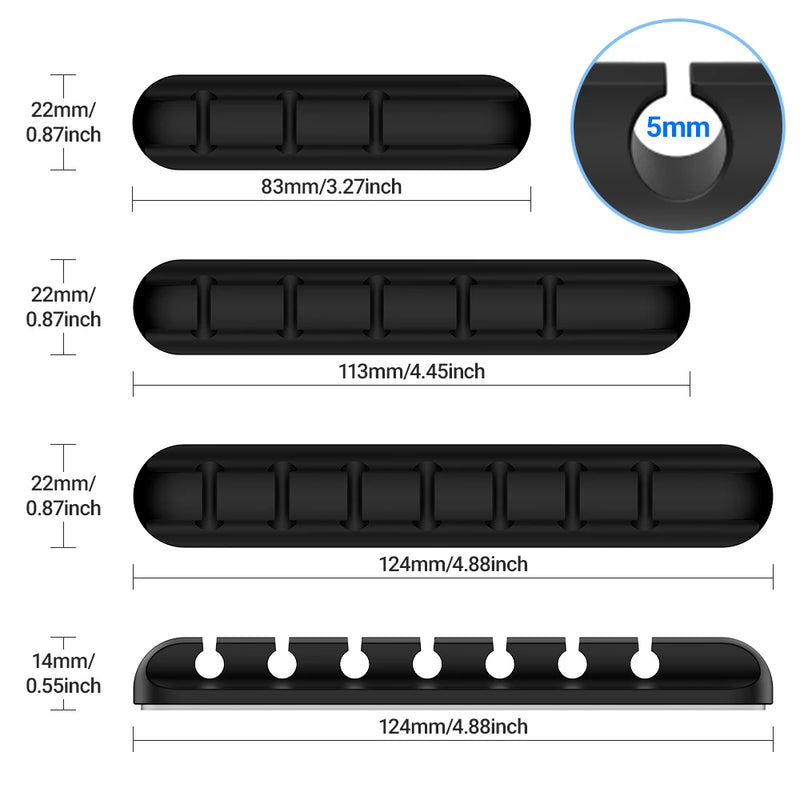 Clips Adhesivos para Gestión de Cables