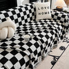 Checkerboard Jacquard Sofa Cover – Washable Nordic Style Slipcover