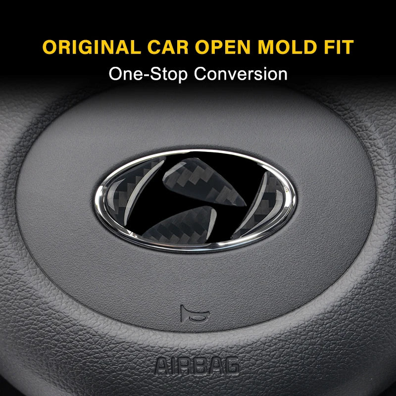 Carbon Fiber Steering Wheel Trim for Hyundai Models