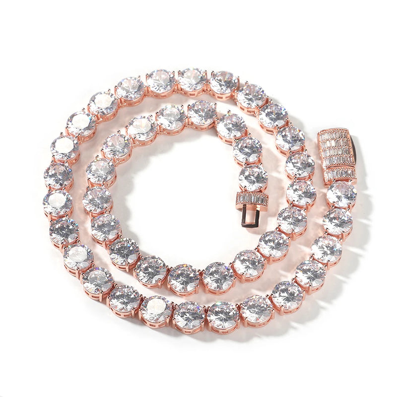 10mm Icy Cubic Zirconia Tennis Necklace
