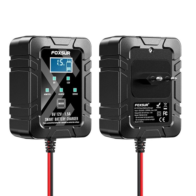 Smart 6V/12V Battery Maintainer & Trickle Charger