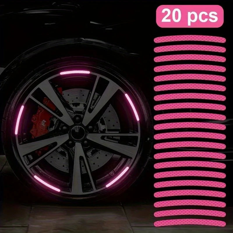 Reflective Tire Rim Stickers for Car Wheels – Glow in Dark