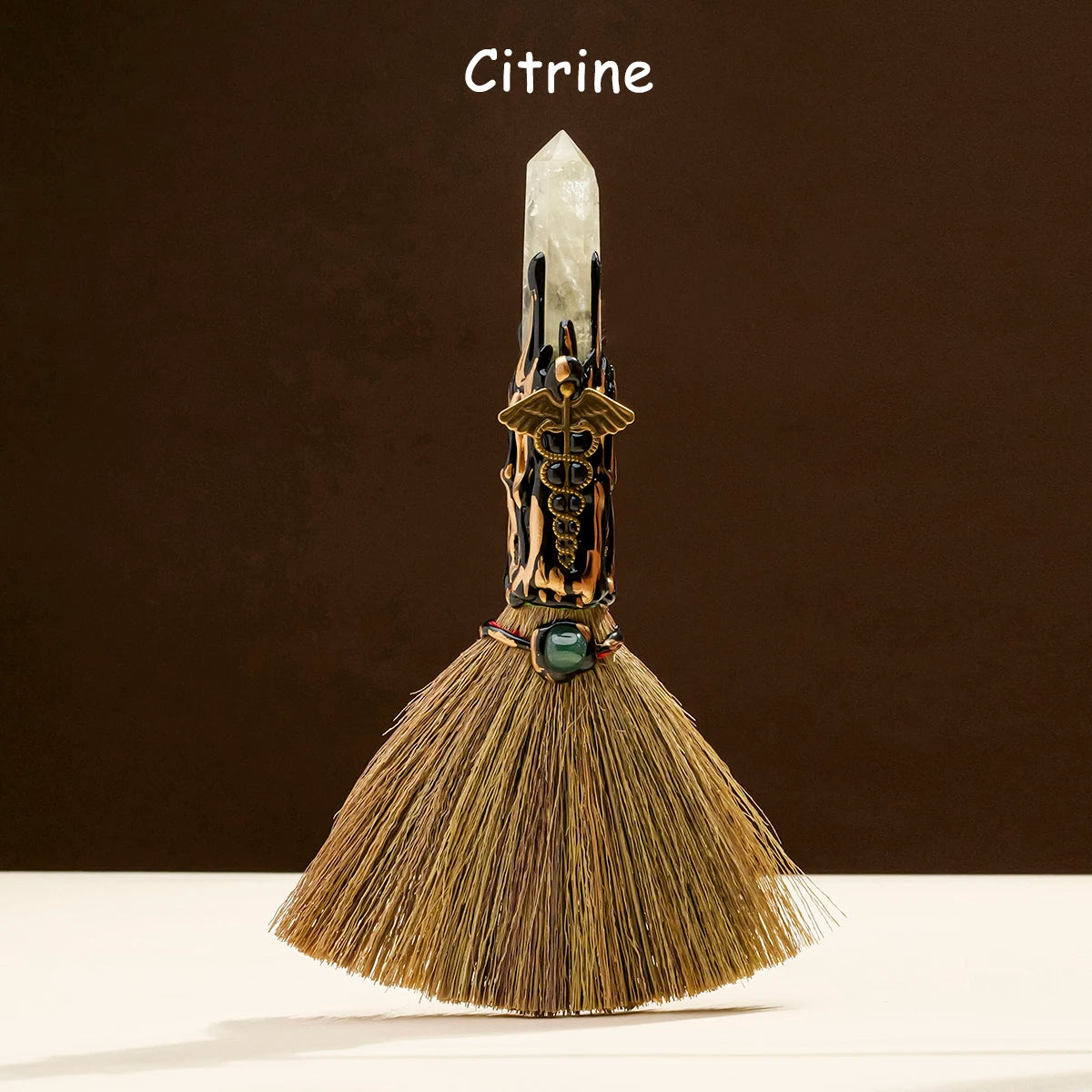 Natural Crystal Witch Broom for Cleansing and Feng Shui