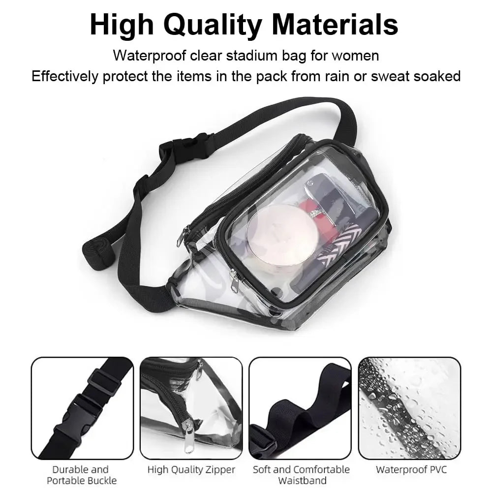 Clear Stadium-Approved Fanny Pack with Adjustable Strap