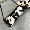 Vintage Y2K Vegetable-Tanned Leather Cylinder Bag