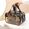 Clear Double-Layer Waterproof Cosmetic Storage Bag