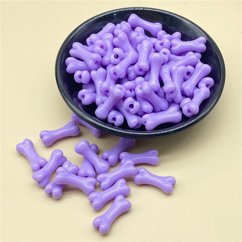 Bone-Shaped Acrylic Beads for Jewelry Making