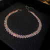 Geometric Rhinestone Choker Necklace