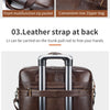 Genuine Leather Laptop Briefcase for Men – 14" Retro Cowhide Bag