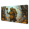Fantasy Card Playmat with Rabbit Archer & Raccoon Design