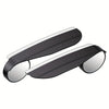 A pair of black carbon fiber car blind spot mirrors with clear rain shields.