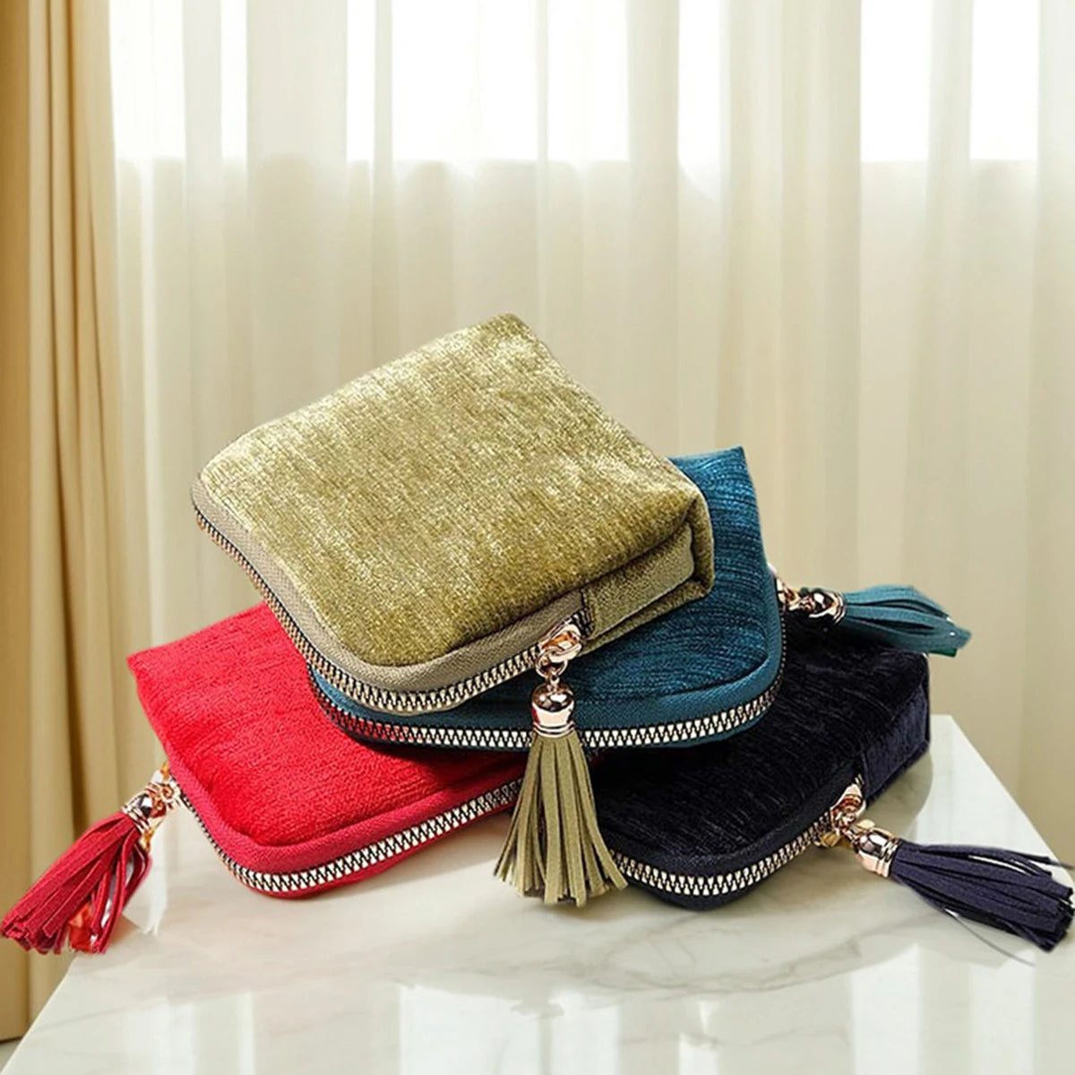 Velvet Jewelry Travel Organizer with 5 Layers