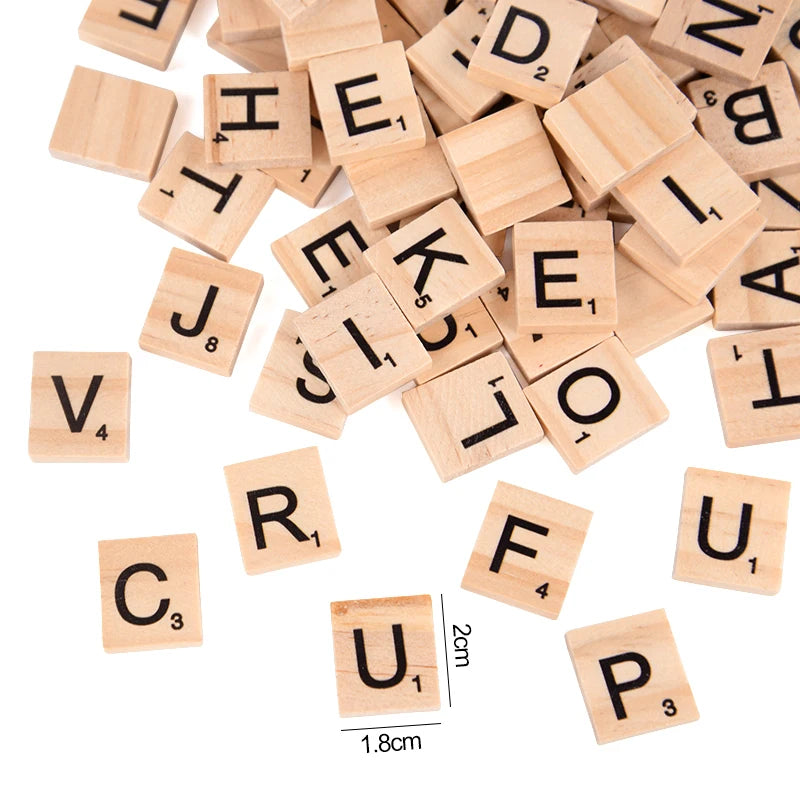 Wooden Alphabet & Number Learning Blocks Set (100 Pieces)