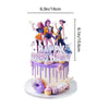 A K-Pop themed birthday party decoration set featuring a banner and tableware on a cake.
