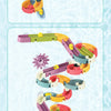 A set of colorful duck slide toys for toddlers, showing various shapes and colors in a water context.