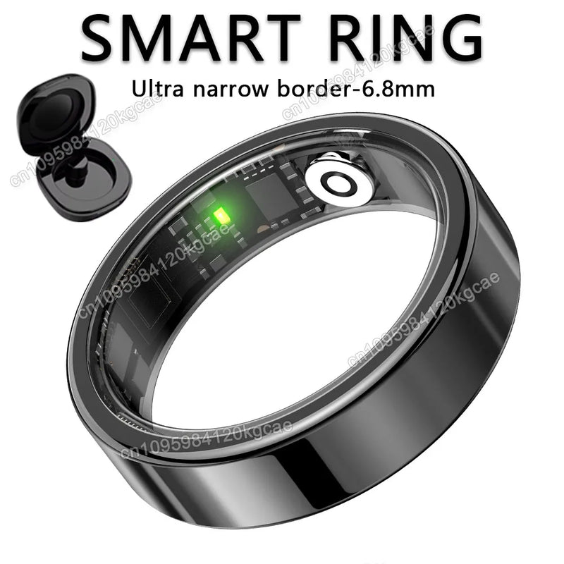 Sleek Smart Health Ring with Heart Rate & Sleep Tracking