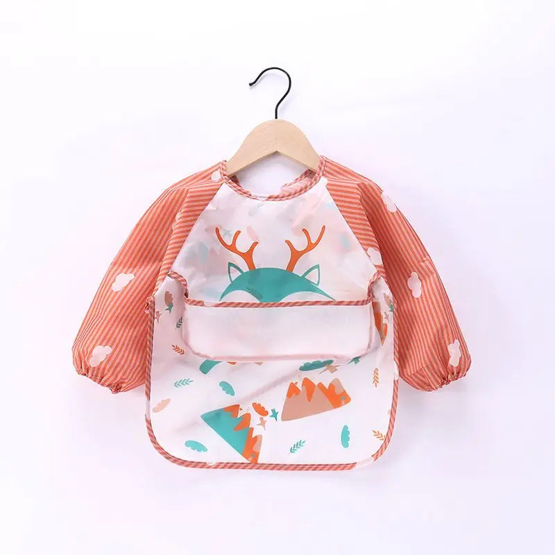 Waterproof Long-Sleeve Baby Feeding Smock