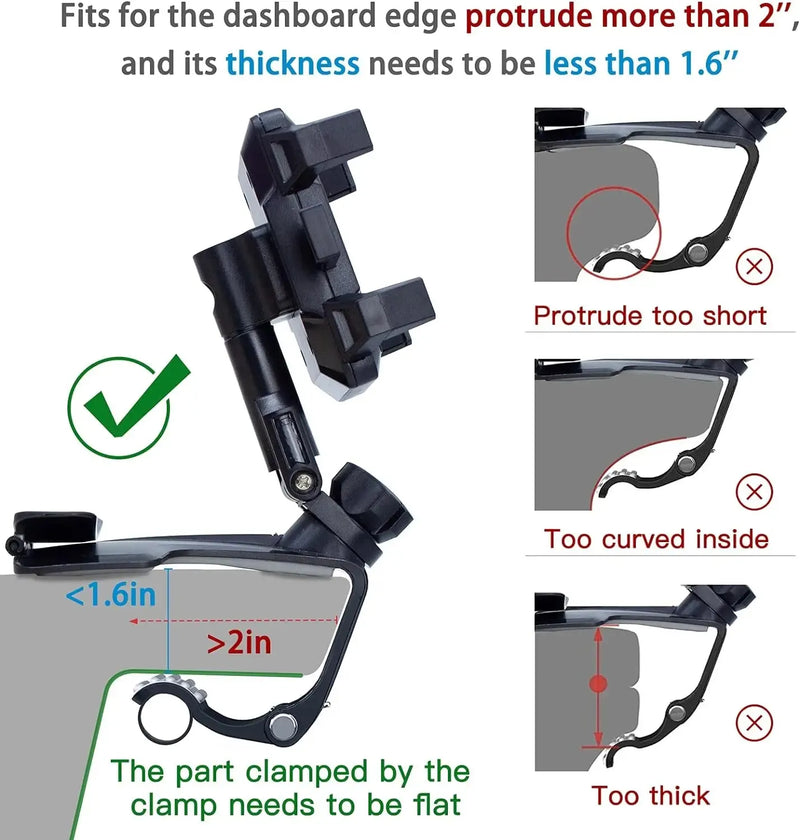Dashboard Phone Mount with 360° Rotation
