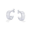 Chunky Gold-Plated Hoop Huggie Earrings