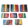 Assortment kit of heat shrink tubing in various colors including blue, yellow, red, and black.