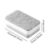 A rectangular set of double-sided cleaning sponges with a textured gray top and white foam base.