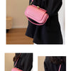 Classic Retro Crossbody Shoulder Bag with Textured Flap