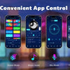 Screenshots showing various modes of convenient app control for smart lighting and audio devices.