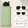 Soft PU Leather Squeeze Glasses Case with Multi-Functional Storage Pocket
