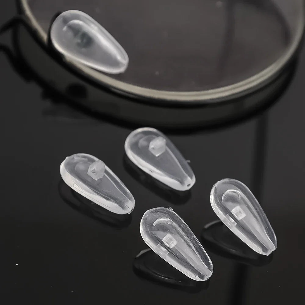 Clear silicone air chamber nose pads with a mini screwdriver for glasses repair