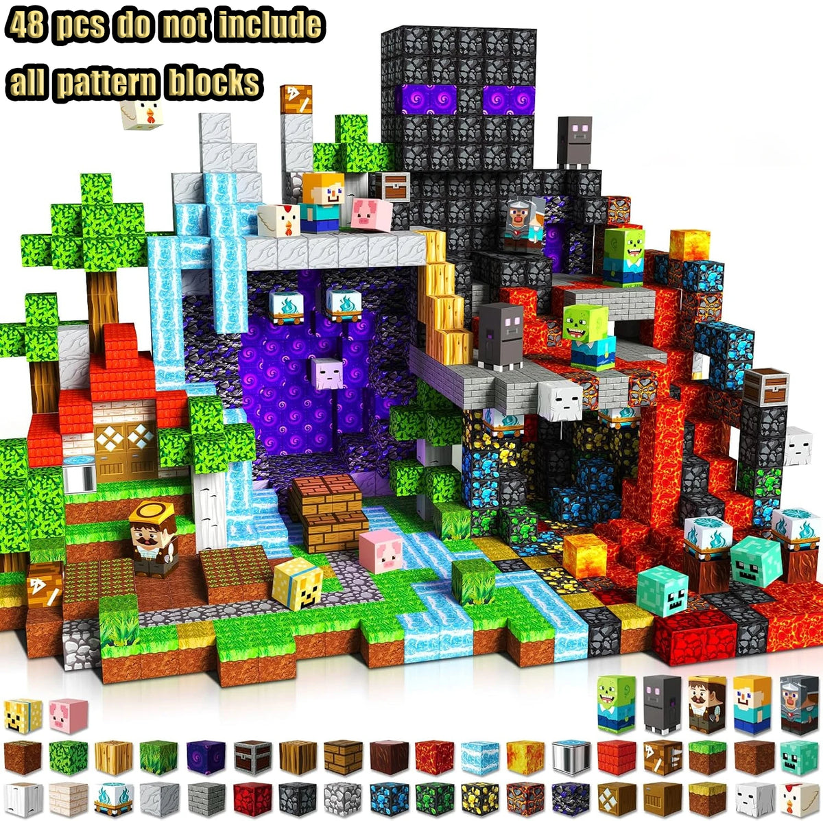Magnetic Building Blocks Castle & Villa Set