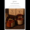 Hand-Poured Soy Wax Aromatherapy Candle in Amber Glass Jar