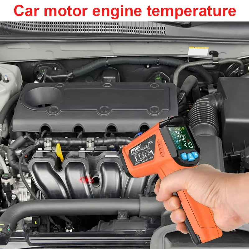 High-Temperature Infrared Thermometer with Color Screen and Humidity Sensing