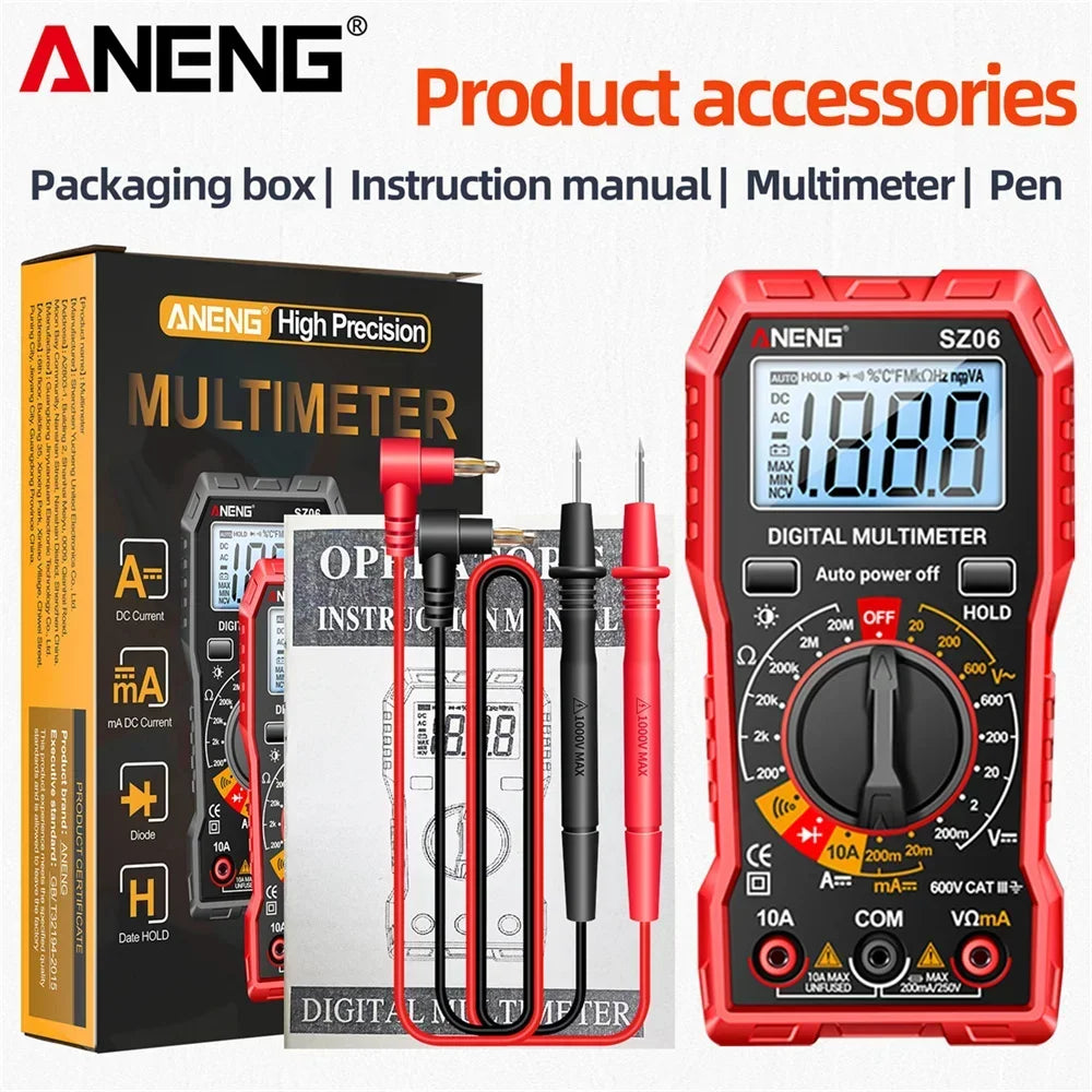 Compact Digital Multimeter with 2000-Count Accuracy for Home and Electrical Work