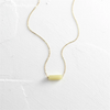 Dainty Beaded Gemstone Pendant Necklace in Gold Filled