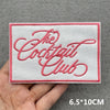 Pink Embroidered Iron-On Letter Patches for Clothing & Accessories