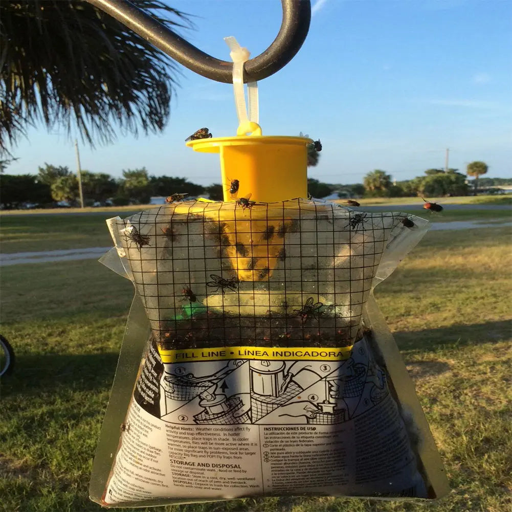 Hanging Disposable Fly Trap Bag with Bait