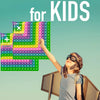 A child is playing with a colorful push bubble math game featuring grids for addition and multiplication learning.