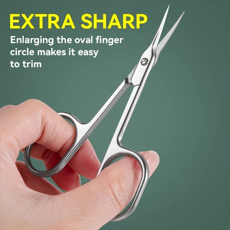 Premium Stainless Steel Cuticle Scissors with Curved Blade