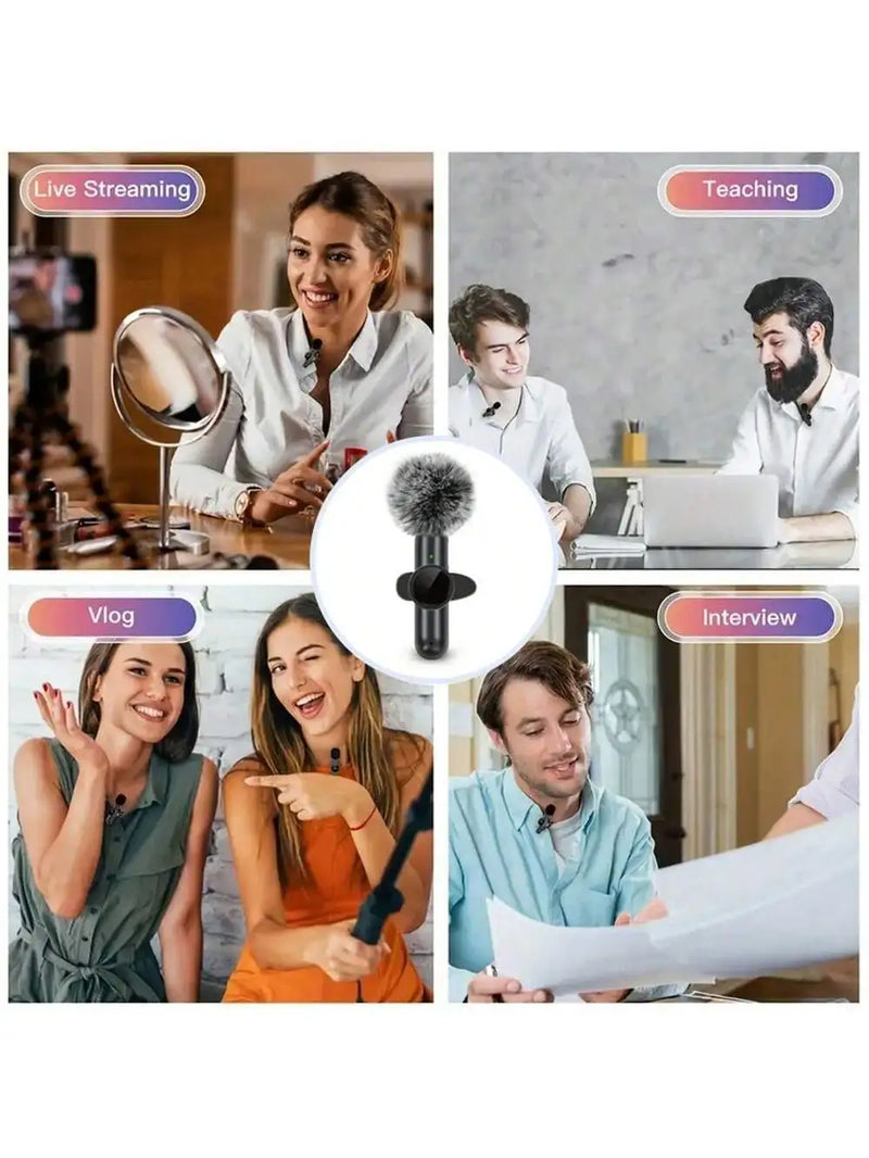 Micrófono Lavalier Inalámbrico para Smartphones y Cámaras