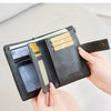 Vintage RFID-Blocking Triple-Fold Wallet with Double Zipper
