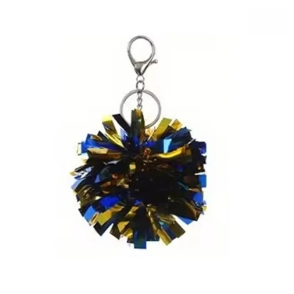 Colorful Cheerleading Pom Pom Keychain