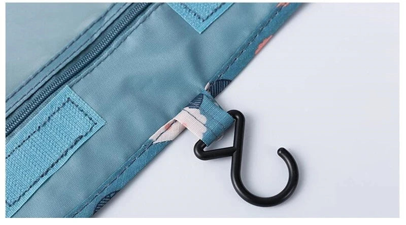 Floral Print Waterproof Hanging Travel Toiletry Bag