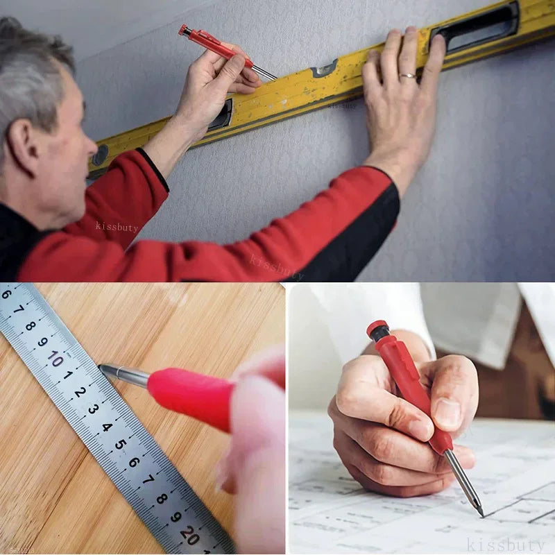 Solid Wood Carpenter's Mechanical Pencil