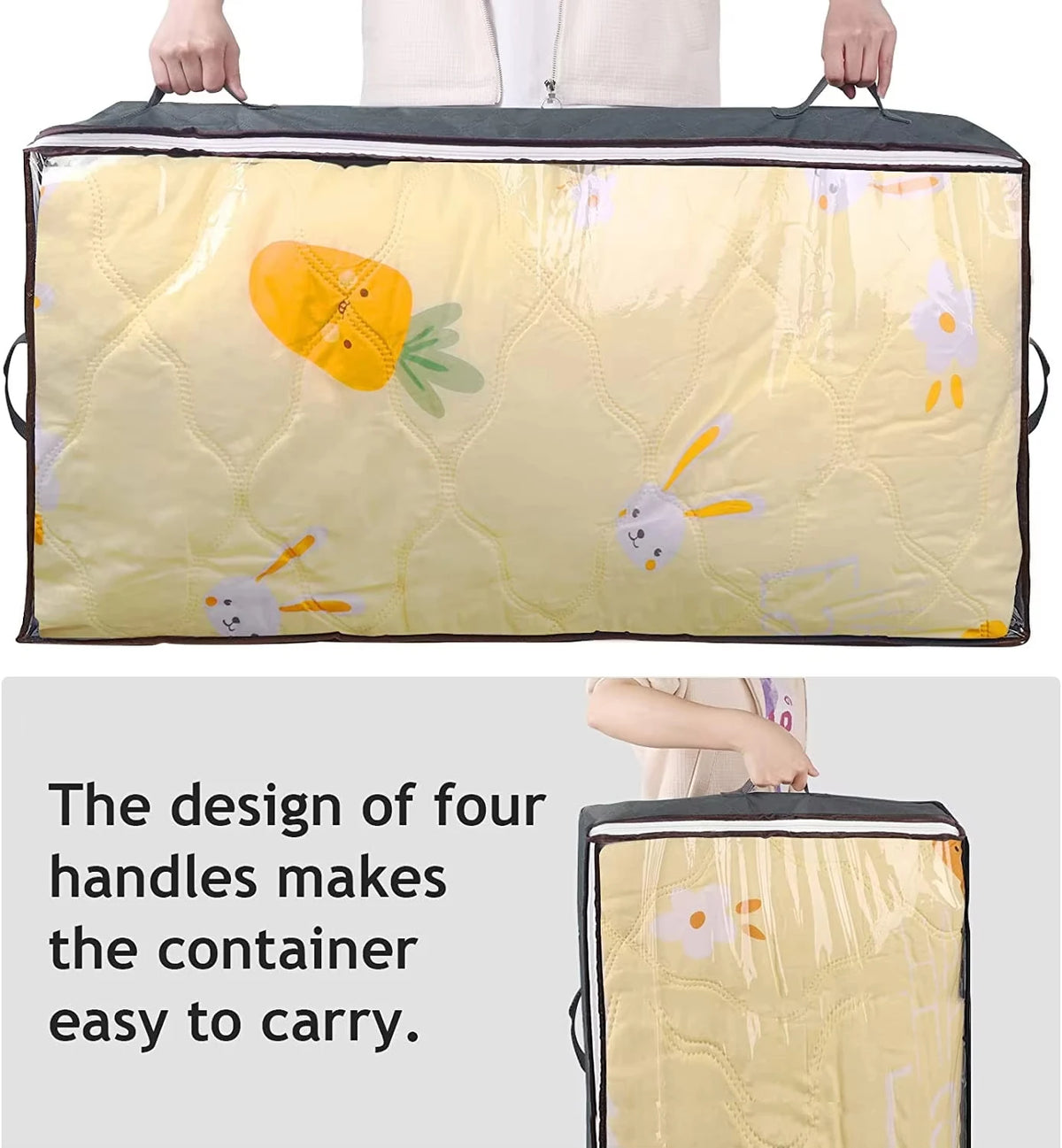 Under Bed Storage Containers with Clear Window (3-Pack)