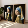 Mona Lisa Funny Bathroom Wall Art Canvas Print