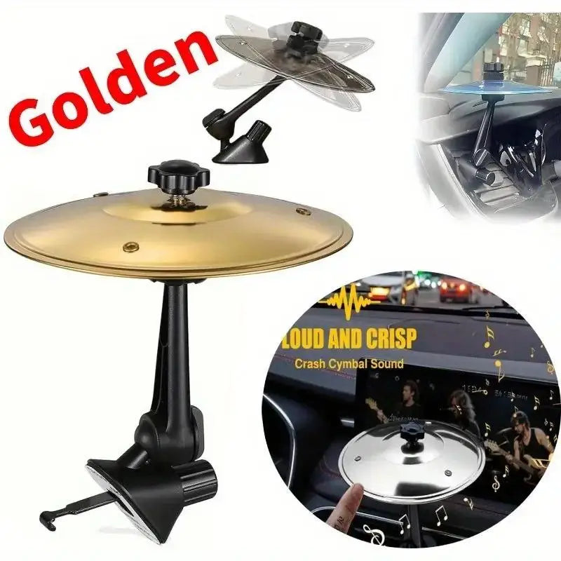 Car Crash Cymbal Air Vent Mini Drum – Hand Percussion Musical Instrument for Car Interior