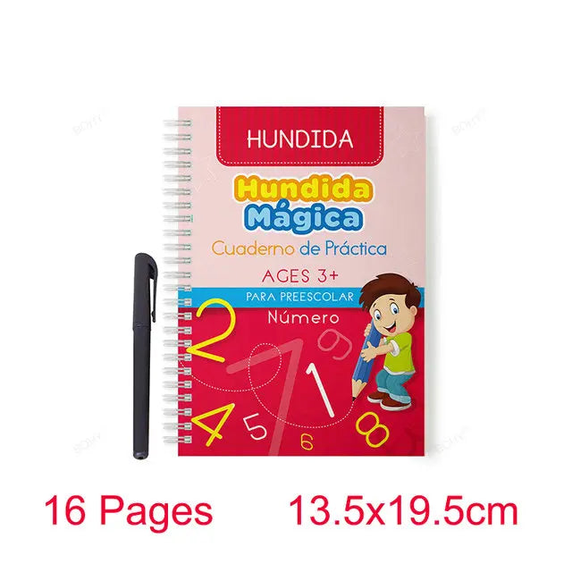 Reusable Grooved Handwriting Practice Book for Kids