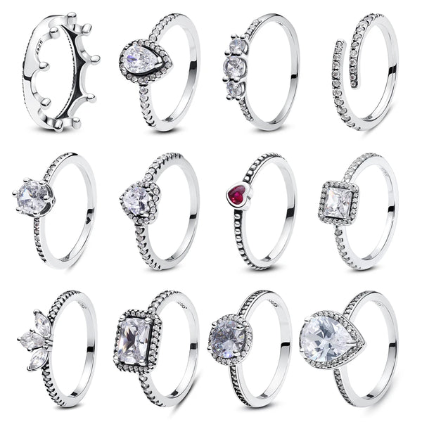 Sterling Silver Heart Ring with Cubic Zirconia